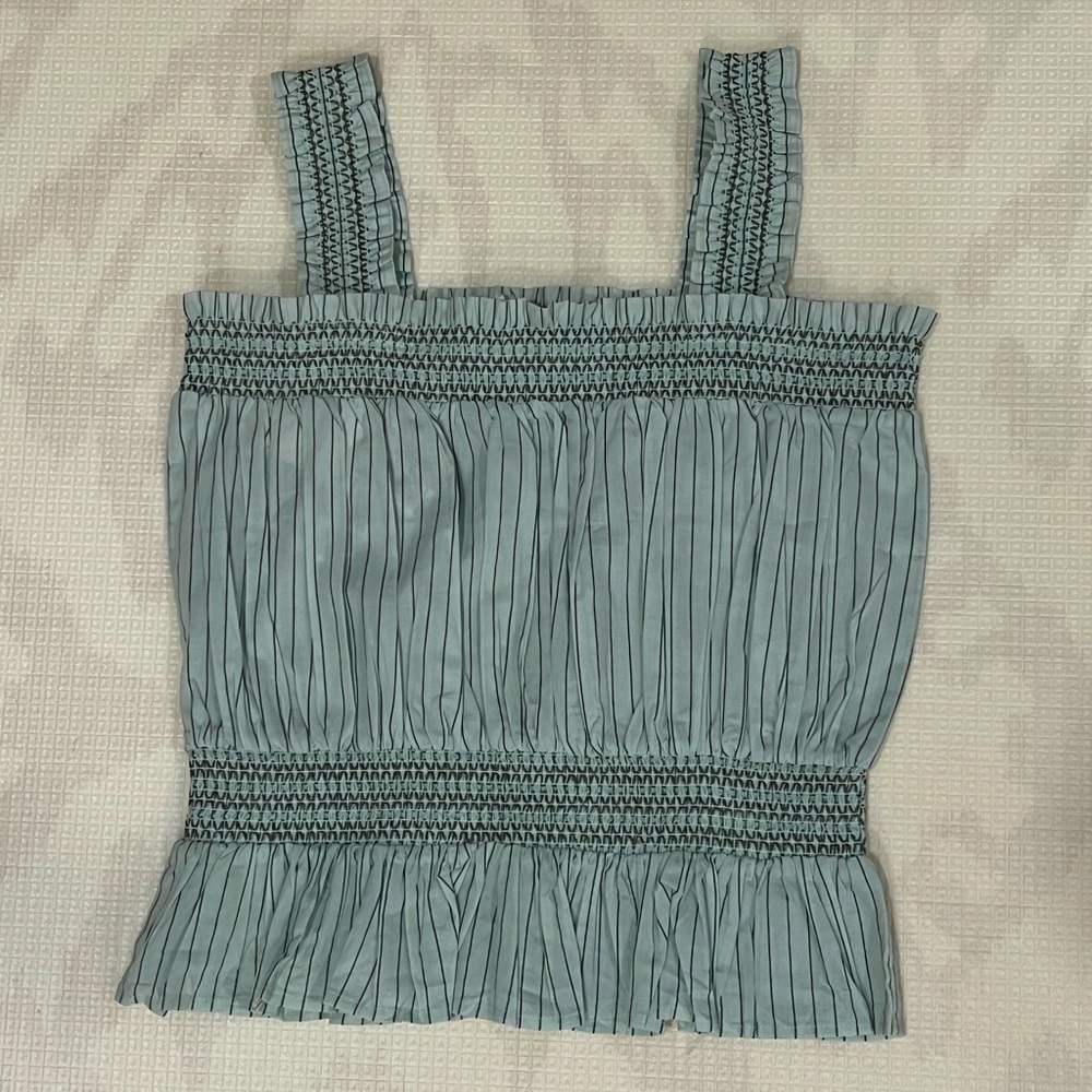 Kate Quinn Winnie Tank – Green Pinstripe, XS (NWT)